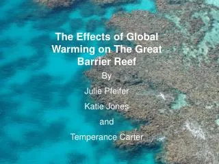 The Effects of Global Warming on The Great Barrier Reef
