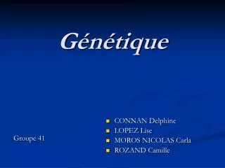 g n tique