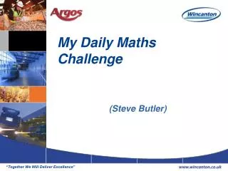 My Daily Maths Challenge