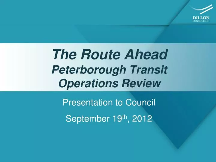 the route ahead peterborough transit operations review
