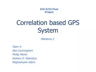 Correlation based GPS System