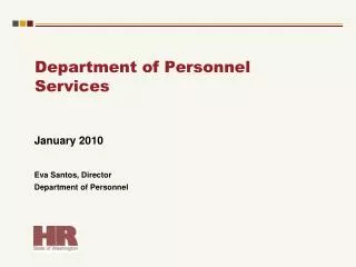 Department of Personnel Services