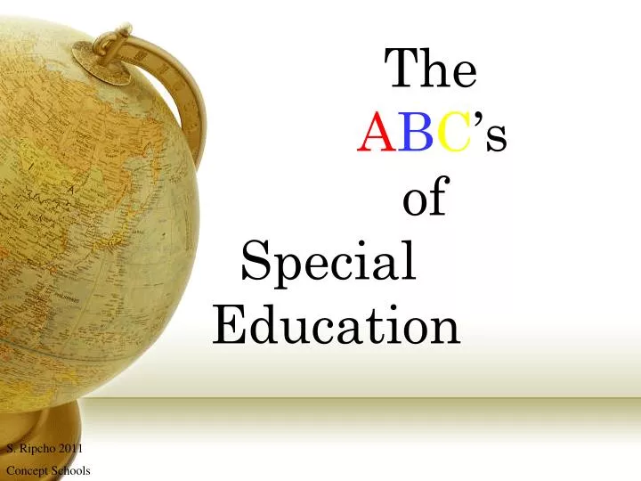 the a b c s of special education