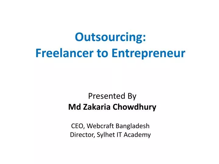 outsourcing freelancer to entrepreneur
