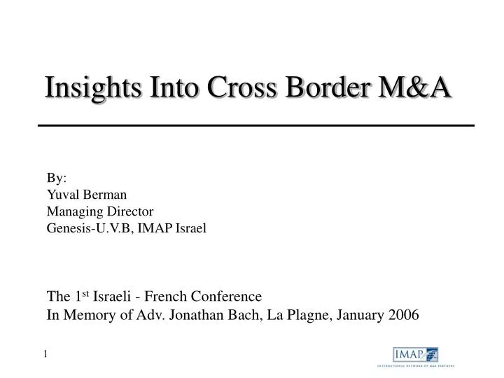 insights into cross border m a