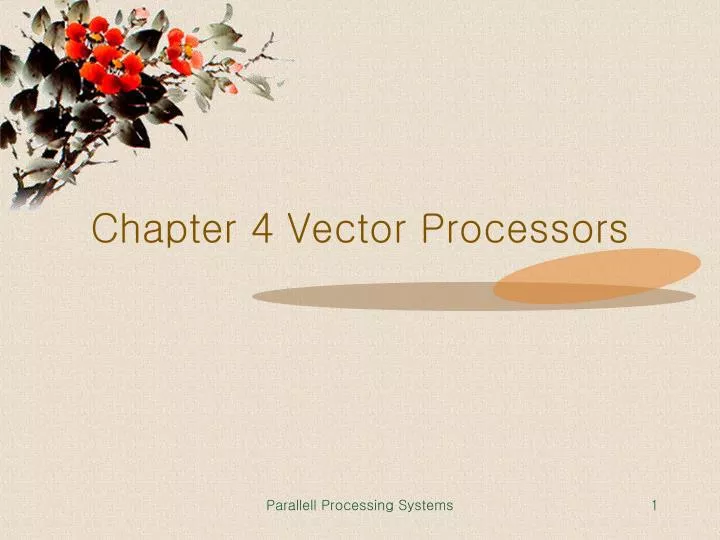 chapter 4 vector processors
