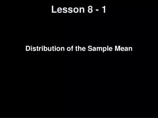 Lesson 8 - 1