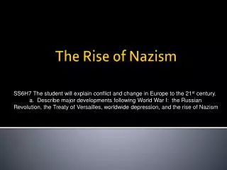 The Rise of Nazism