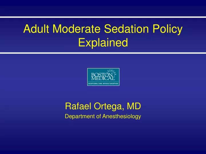 adult moderate sedation policy explained