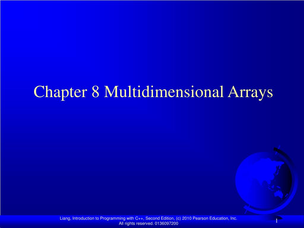 PPT - Chapter 8 Multidimensional Arrays PowerPoint Presentation, free ...