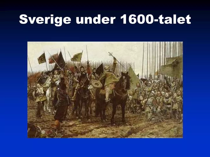 sverige under 1600 talet