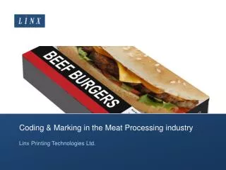 Coding &amp; Marking in the Meat Processing industry