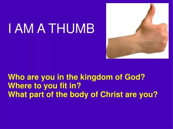 who are you in the kingdom of god where to you fit in what part of the body of christ are you