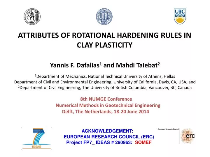 attributes of rotational hardening rules in clay plasticity