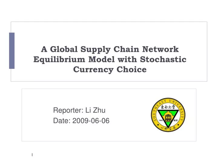 a global supply chain network equilibrium model with stochastic currency choice
