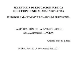 secretaria de educacion publica direccion general administrativa