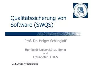 qualit tssicherung von software swqs