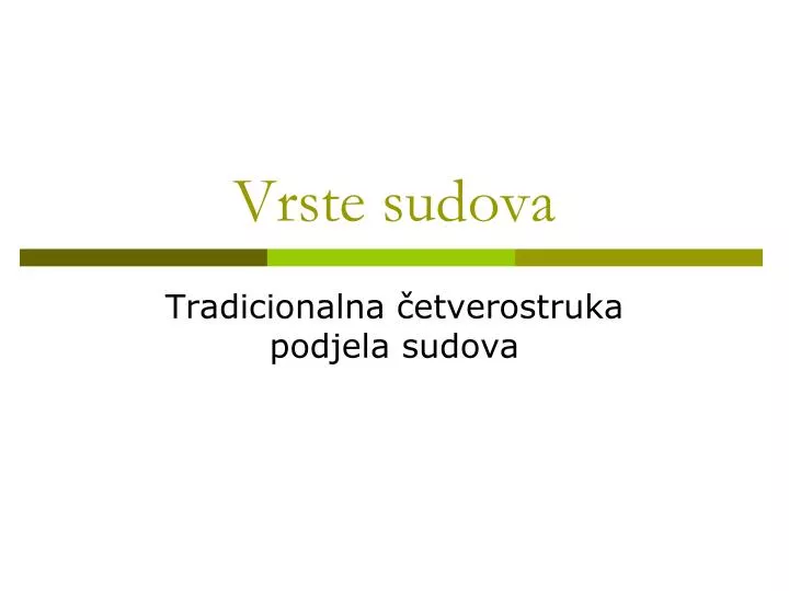 vrste sudova