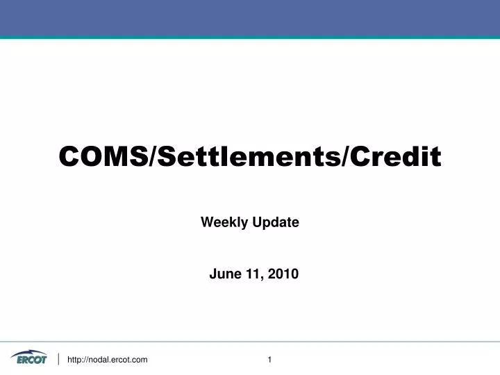 coms settlements credit