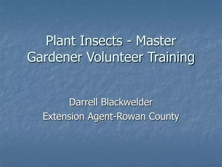 plant insects master gardener volunteer training