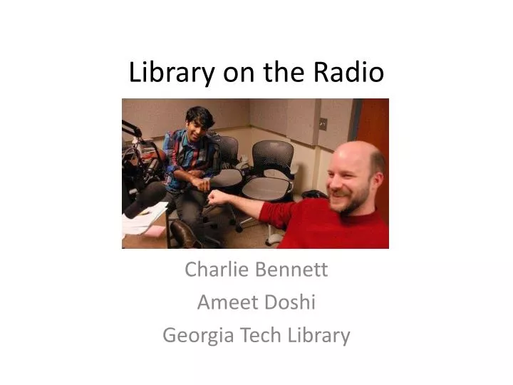 library on the radio