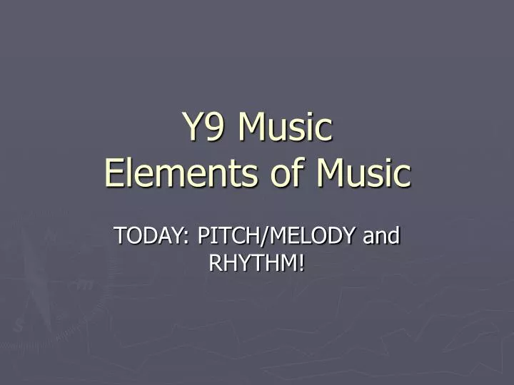 y9 music elements of music