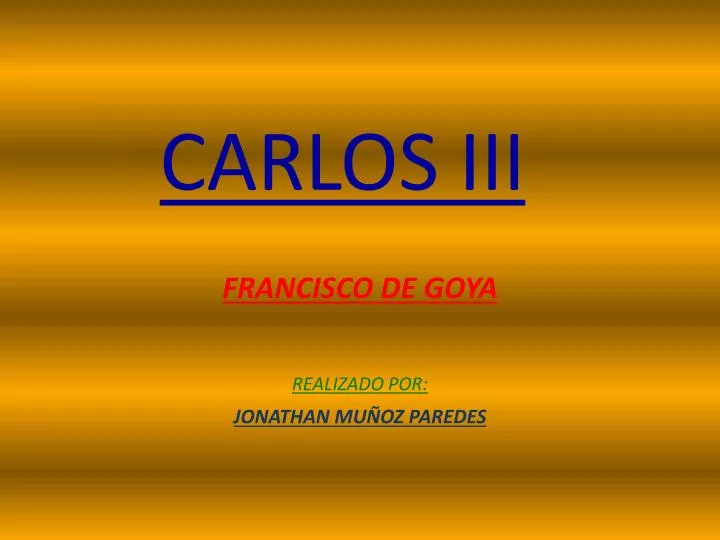 carlos iii