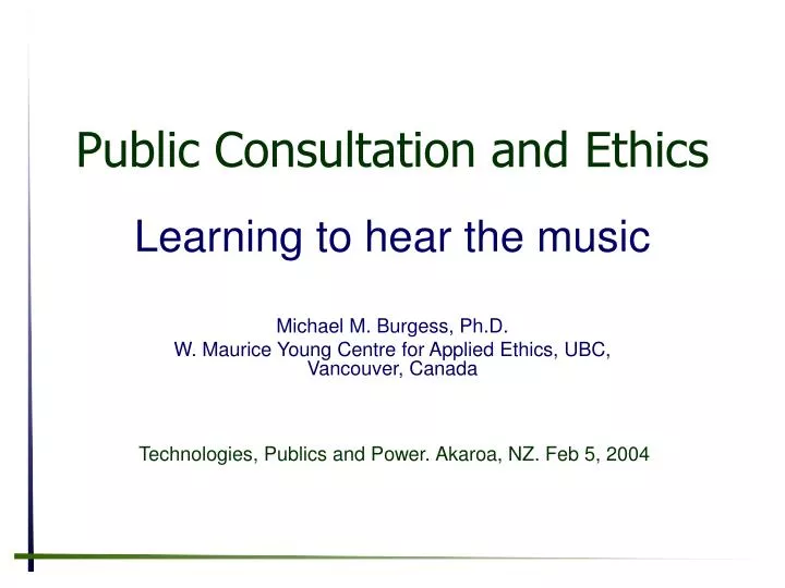 public consultation and ethics