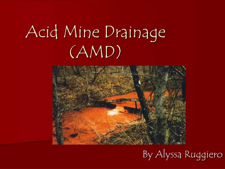 acid mine drainage amd