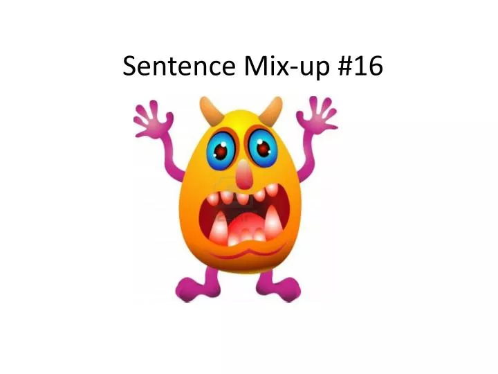 sentence mix up 16