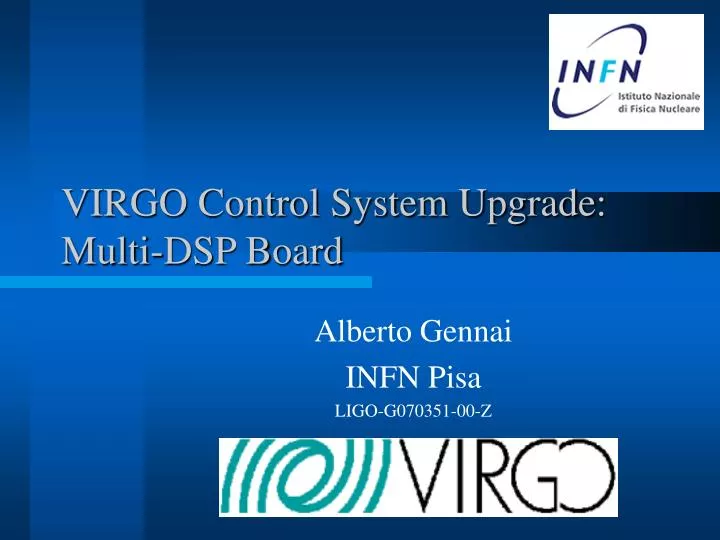 virgo control system upgrade multi dsp board