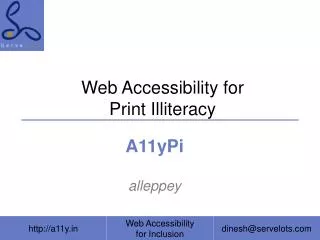 Web Accessibility for Print Illiteracy