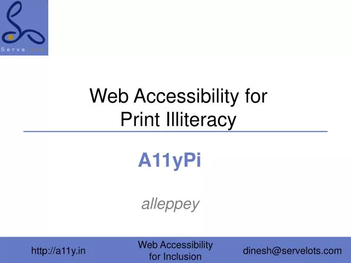 web accessibility for print illiteracy