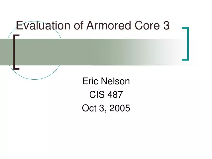 evaluation of armored core 3