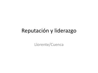 reputaci n y liderazgo
