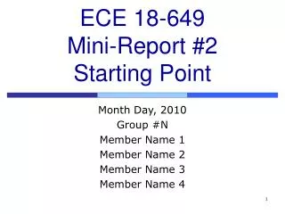 ECE 18-649 Mini-Report #2 Starting Point
