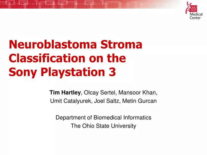 neuroblastoma stroma classification on the sony playstation 3