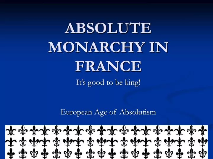 absolute monarchy in france