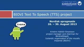 BIOVI Text To Speech (TTS) project