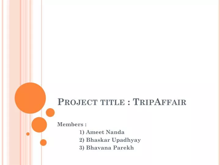 project title tripaffair