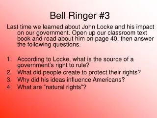 Bell Ringer #3