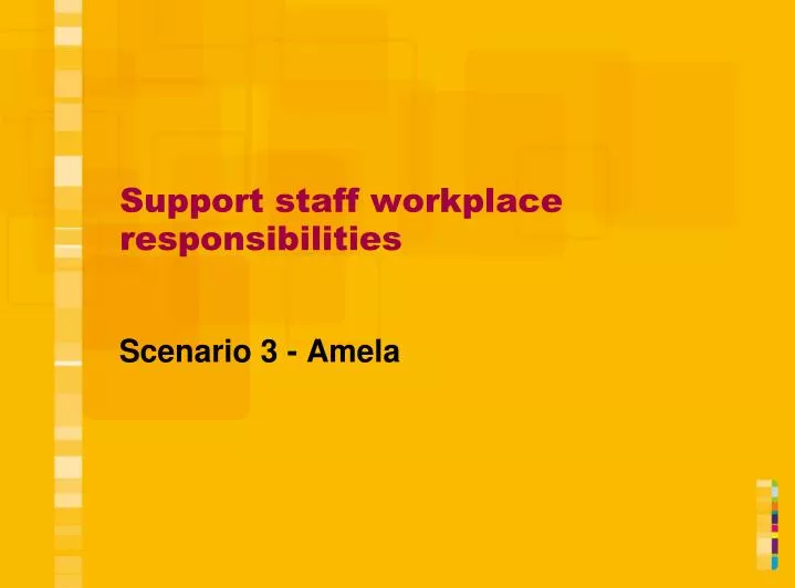 support staff workplace responsibilities