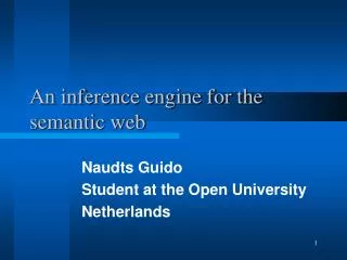 An inference engine for the semantic web