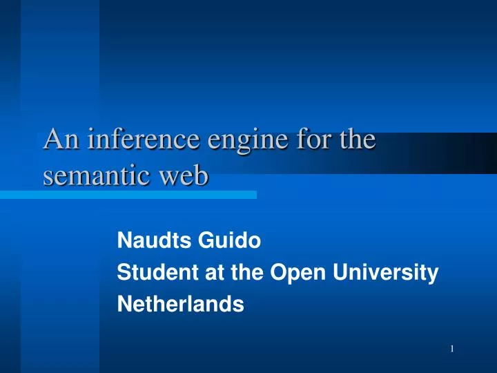 an inference engine for the semantic web