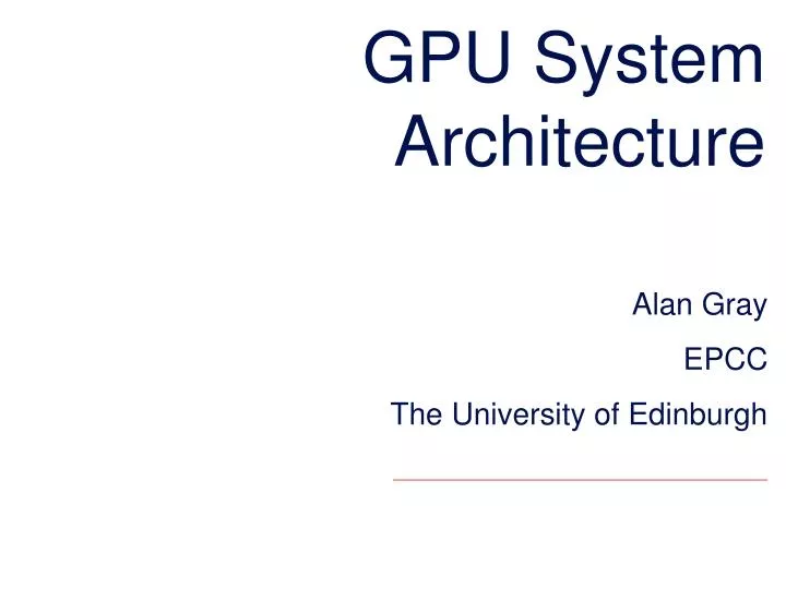 gpu system architecture