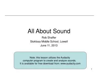 All About Sound