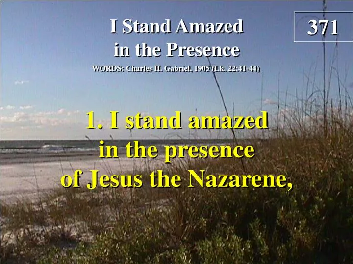 i stand amazed in the presence verse 1
