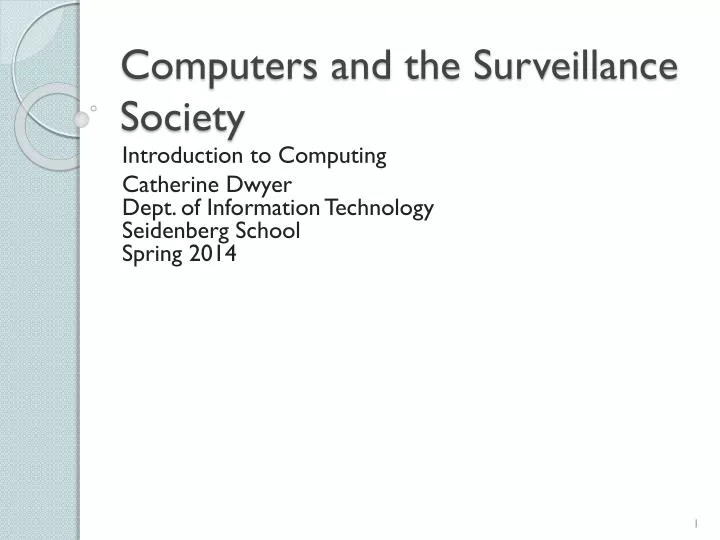 computers and the surveillance society