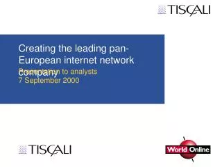 Creating the leading pan-European internet network company