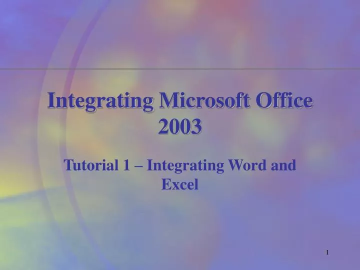 integrating microsoft office 2003